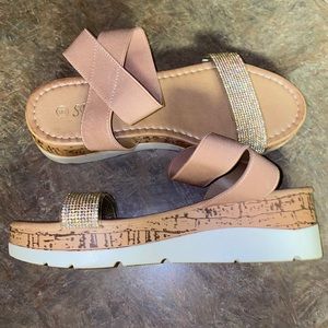 Chunky Bedazzled Sandals!